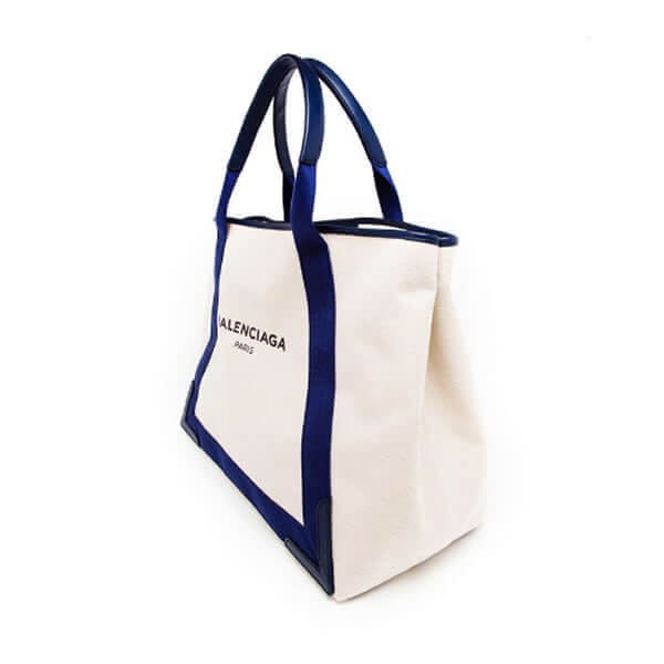バレンシアガスーパーコピートートバッグ☆Large Canvas Logo Tote☆ NAVY CABAS B6787